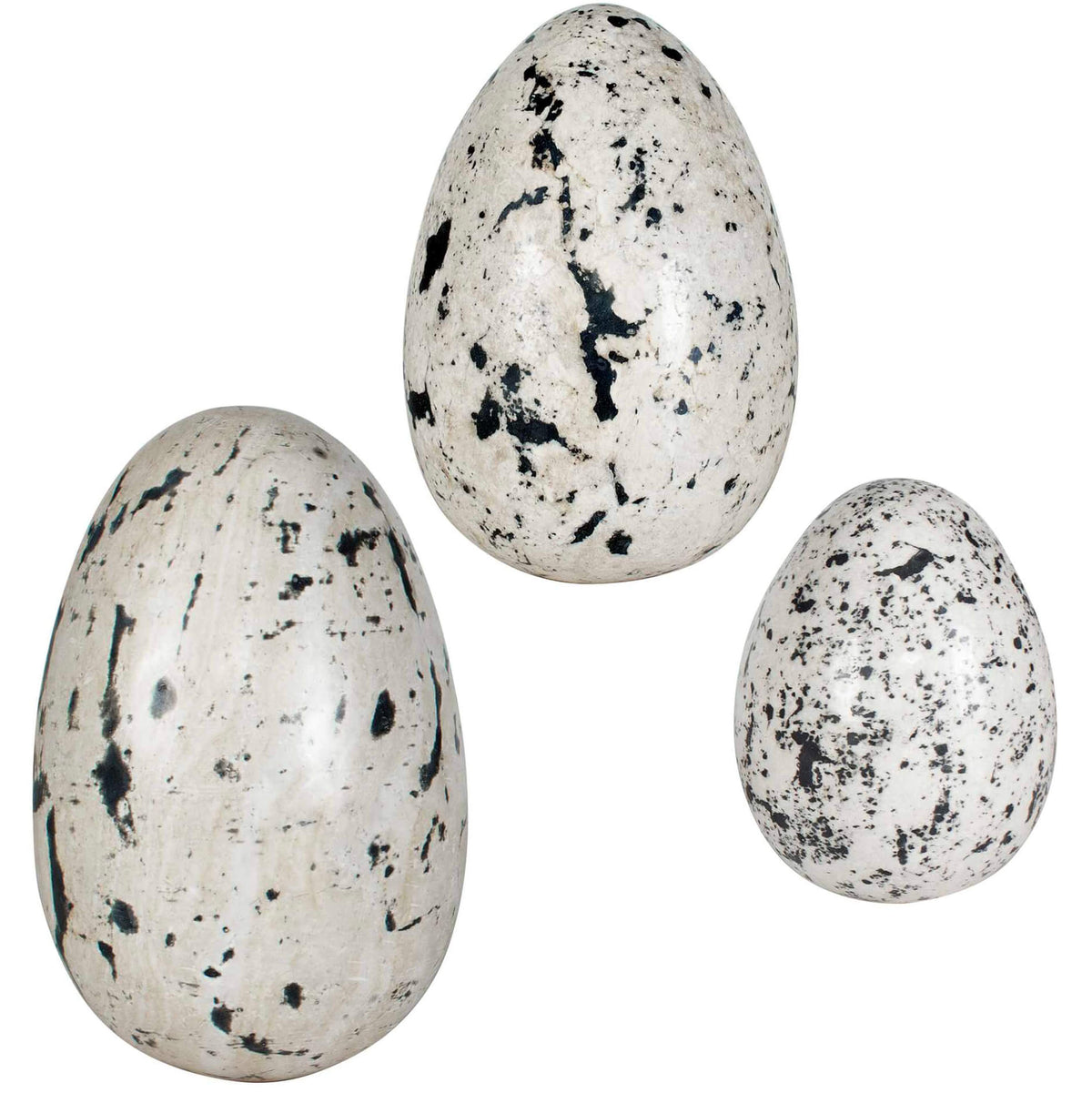 Nest Trio Indoor-Outdoor Stone Eggs – Set of 3