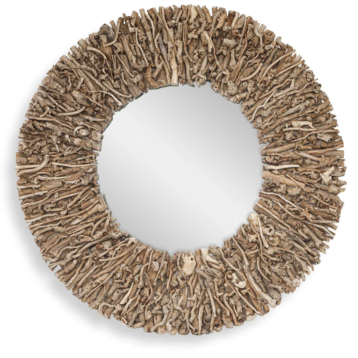 Rossetti Round Interwoven Wood Mirror