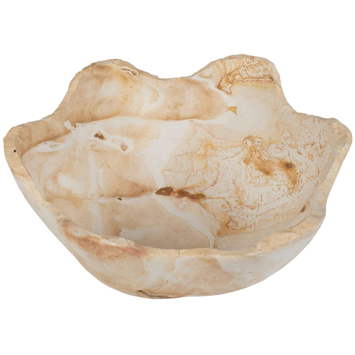Sahara Bloom Indoor-Outdoor Stone Bowl