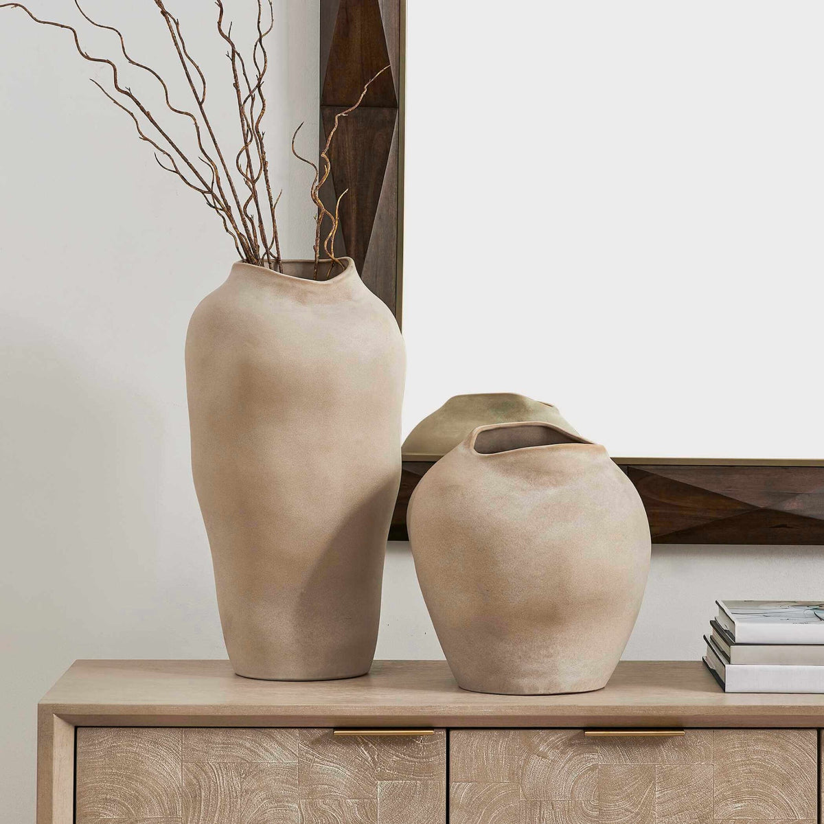 Shadow Play Indoor-Outdoor Vases – Set of 2