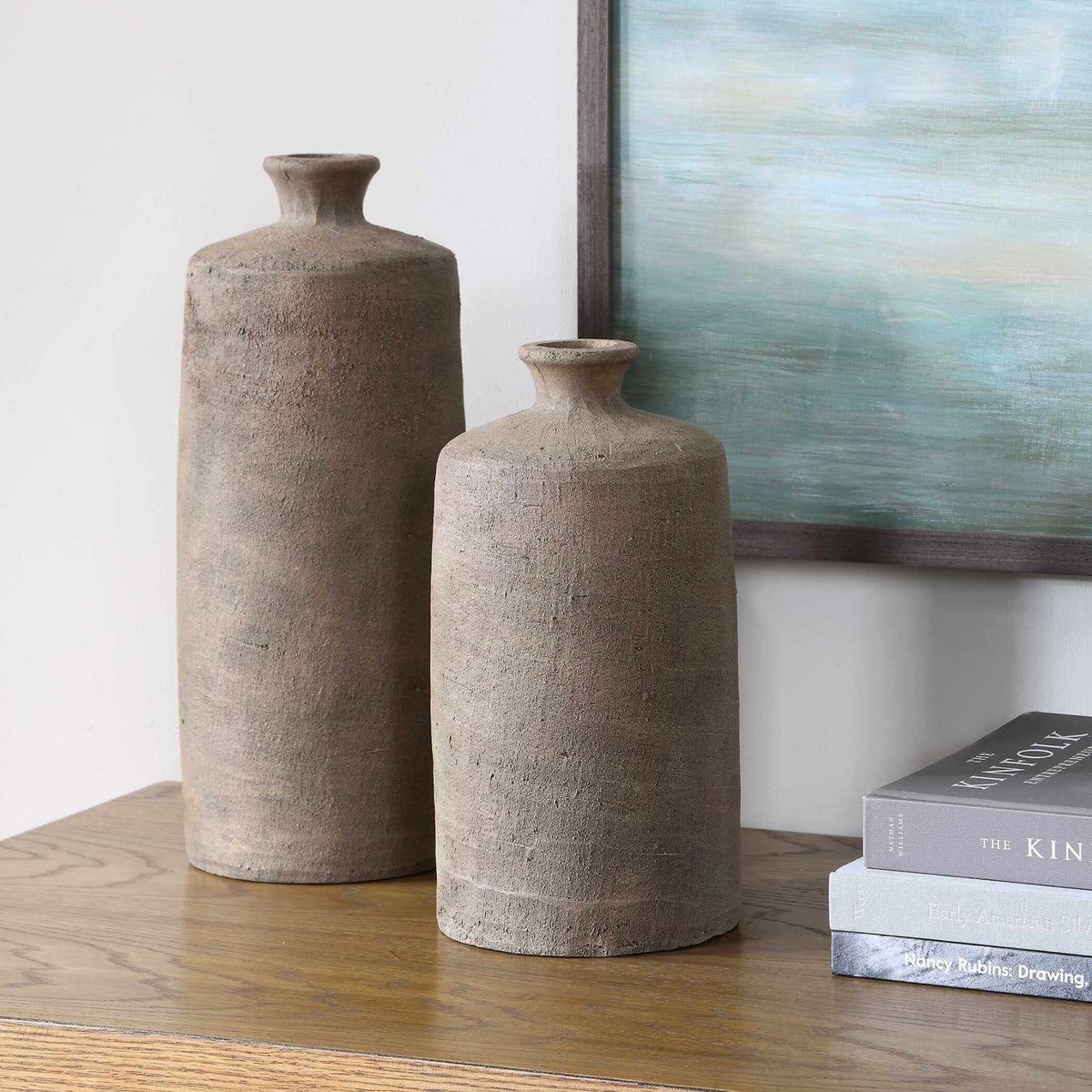 Terrene Clay Vases – Set of 2