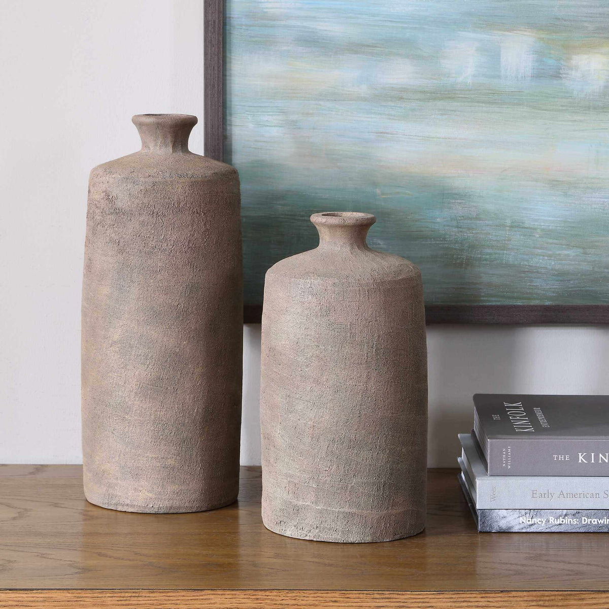 Terrene Clay Vases – Set of 2