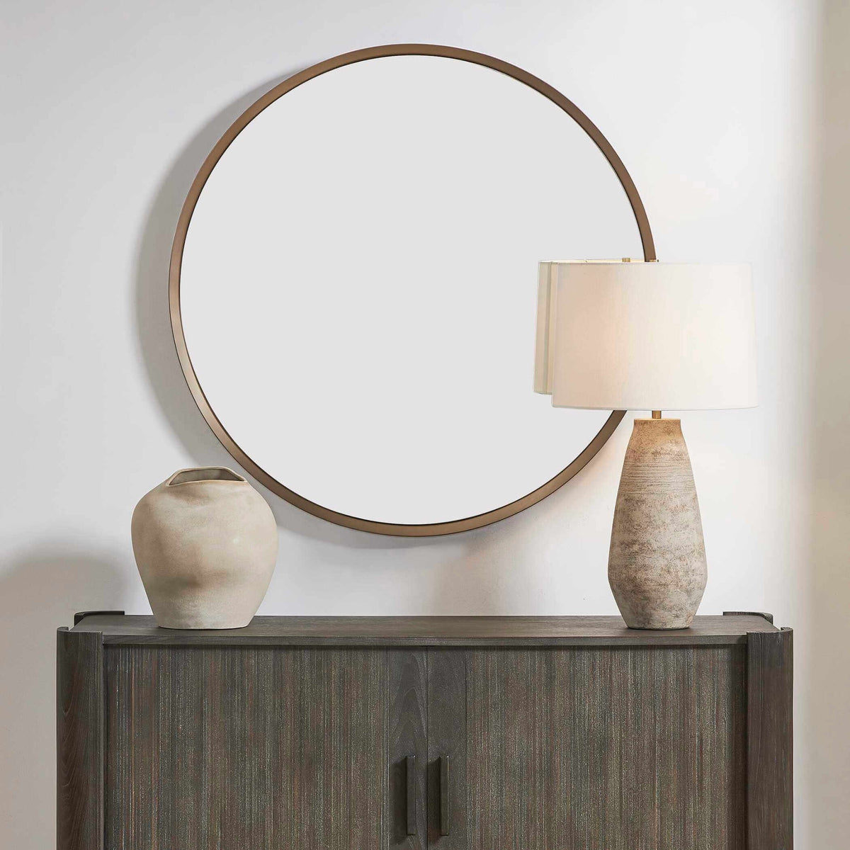 Torrado Round Bronze Mirror