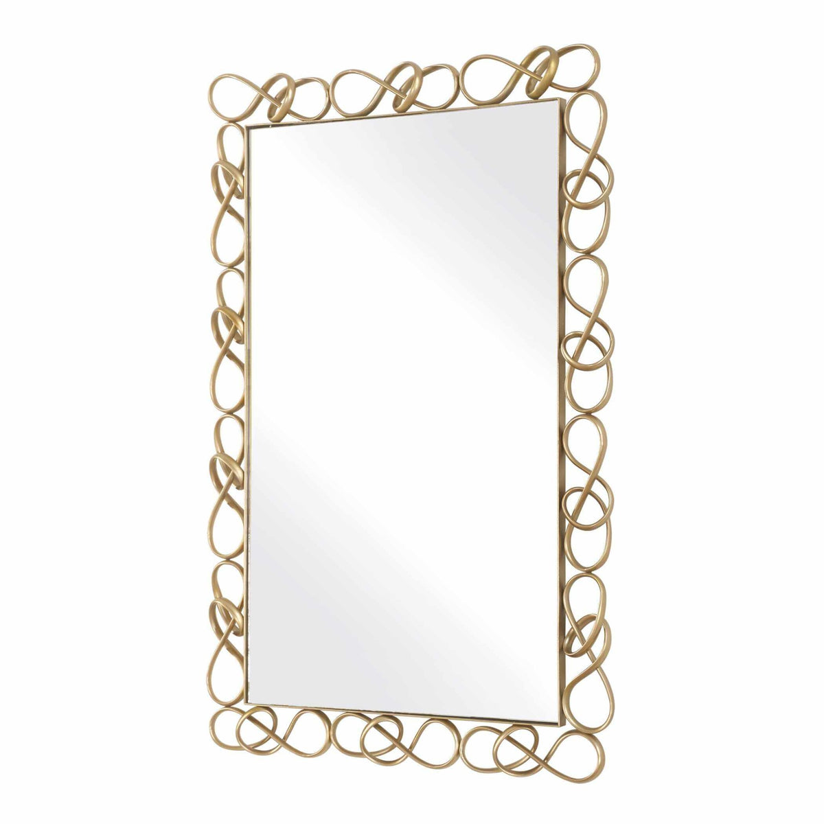 Twist It Antique Brass Mirror