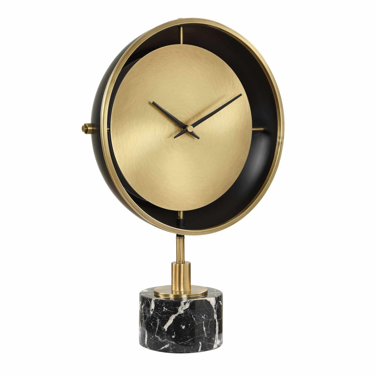 Velar Modern Table Clock – Iron and Marble