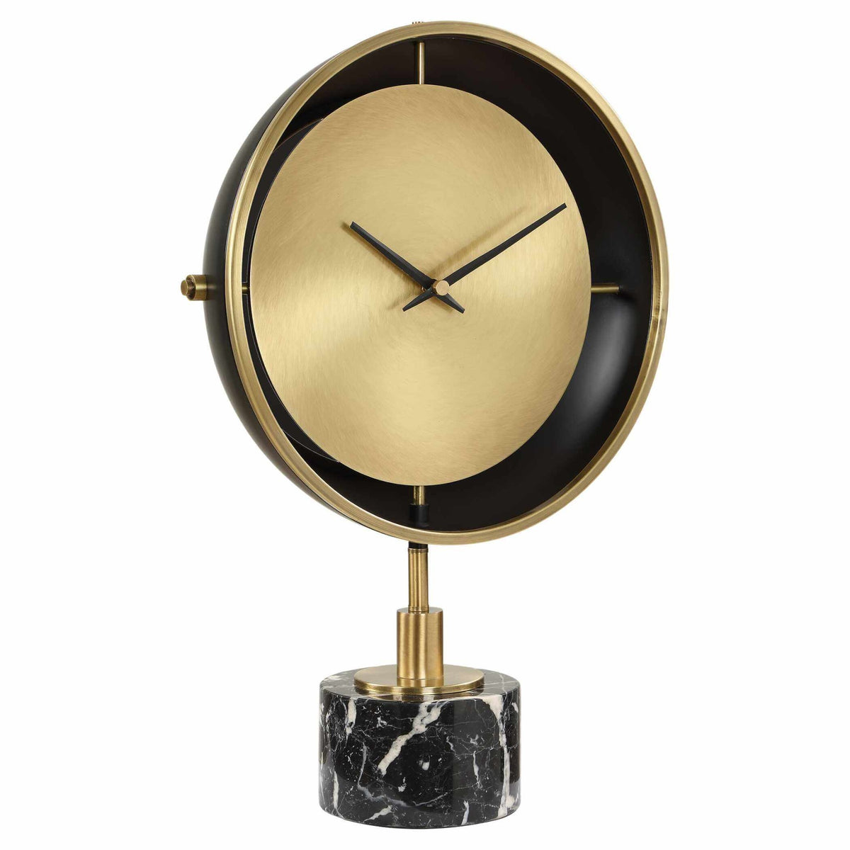 Velar Modern Table Clock – Iron and Marble