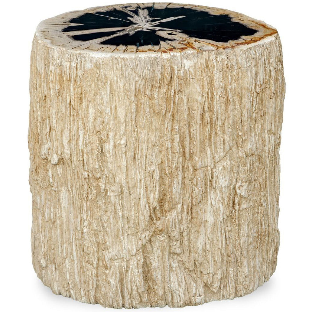 Arco Accent Table – Petrified Wood Top