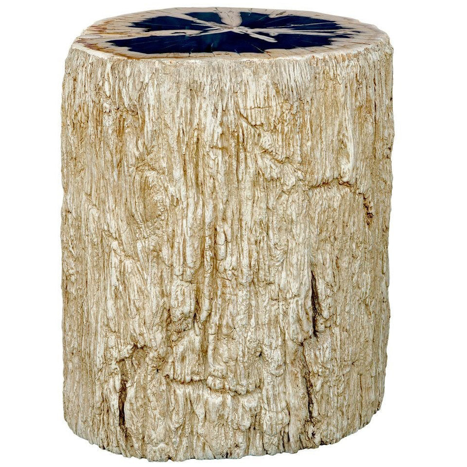 Arco Accent Table – Petrified Wood Top