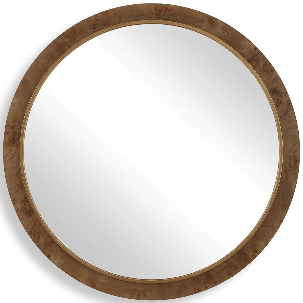 Cleveland Round Mirror – Burl Wood