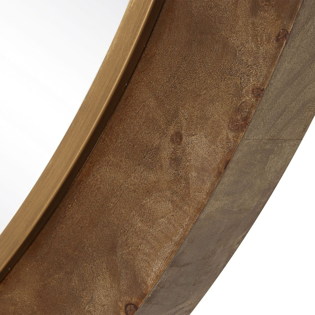Cleveland Round Mirror – Burl Wood
