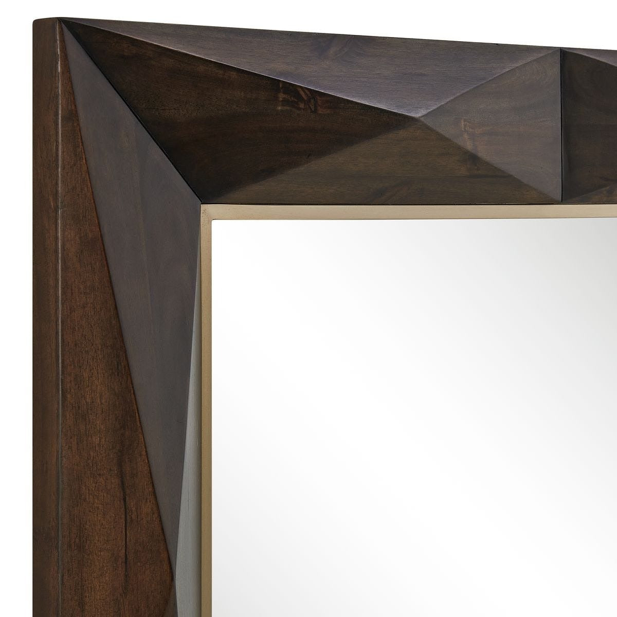 Diamond In The Rough Mirror – Wood