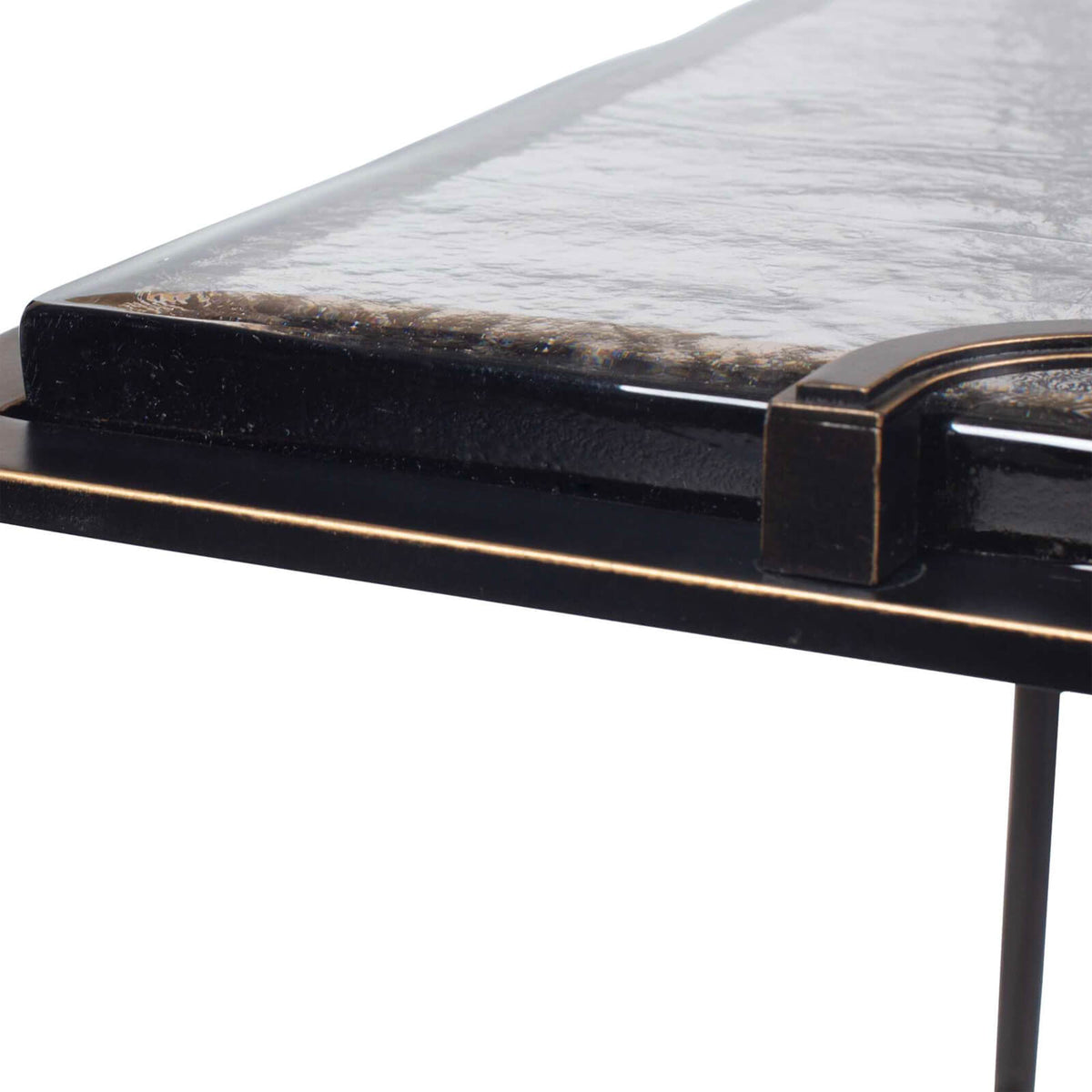Eisen Textured Glass Side Table