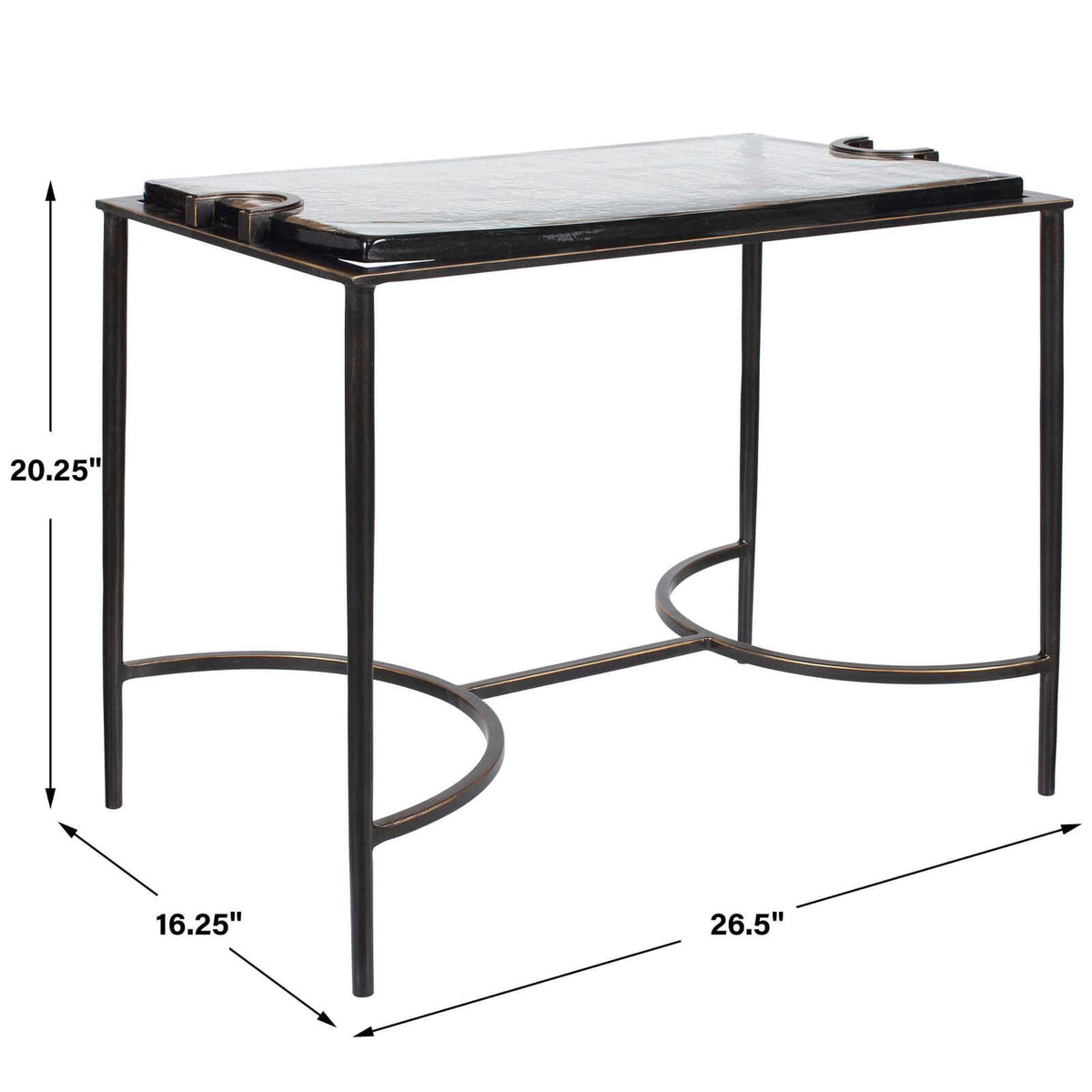 Eisen Textured Glass Side Table