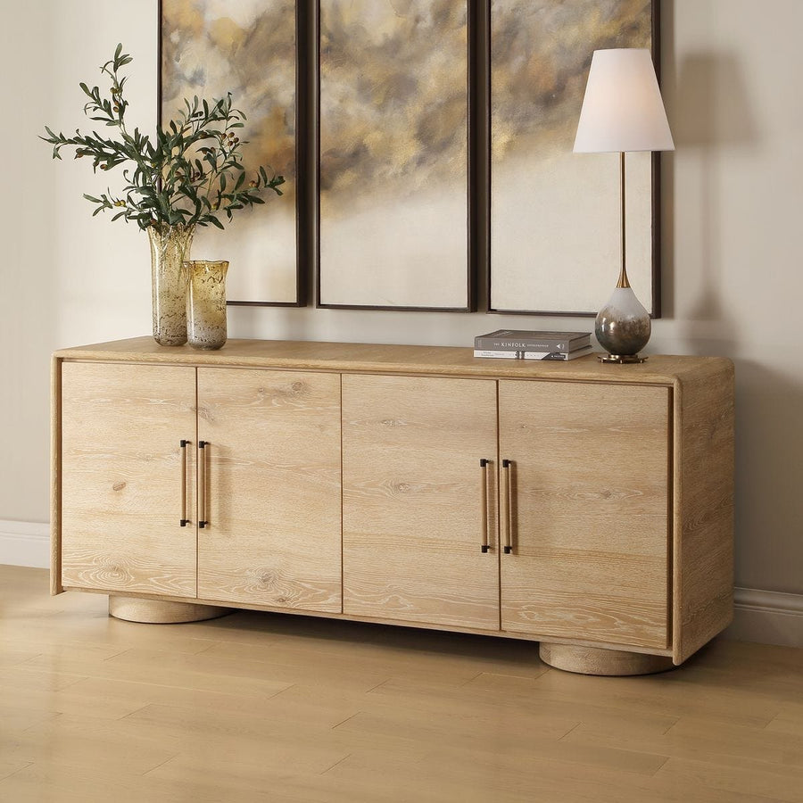 Evanston 4 Door Cabinet – Natural Oak