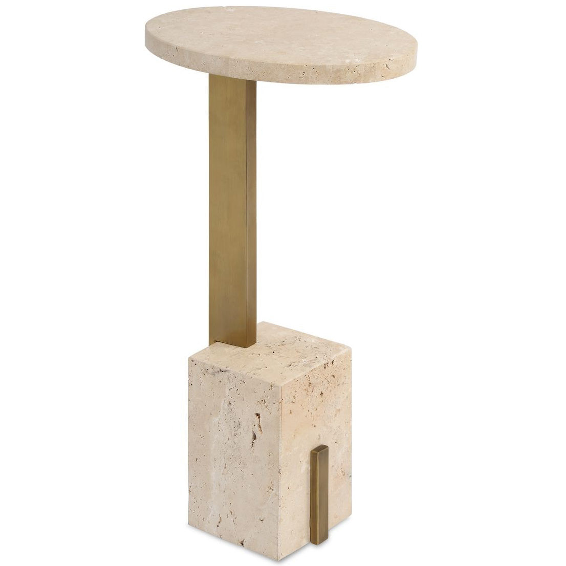 Feranno Travertine Accent Table
