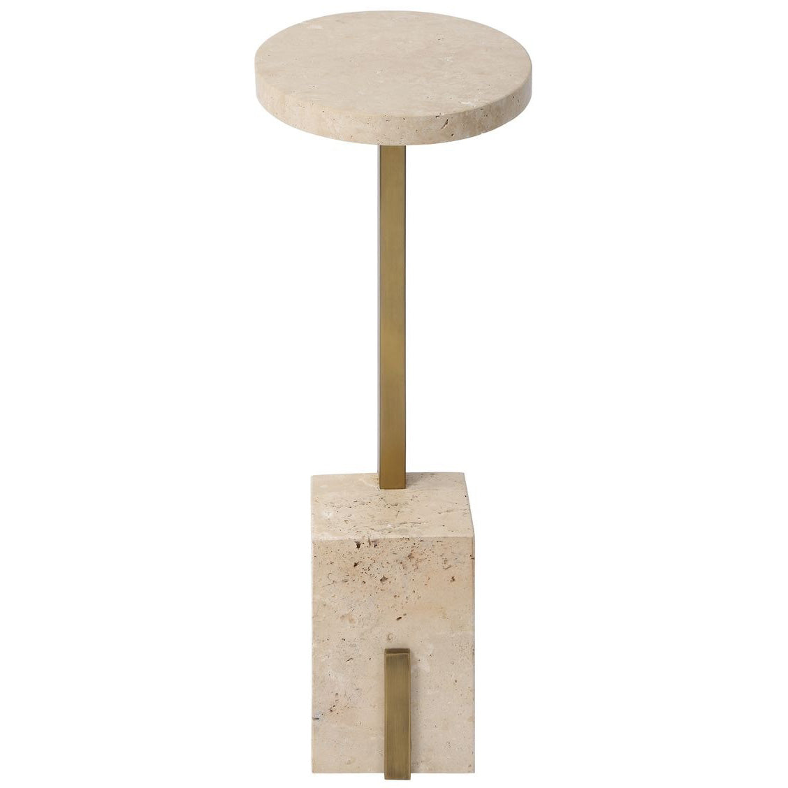 Feranno Travertine Accent Table