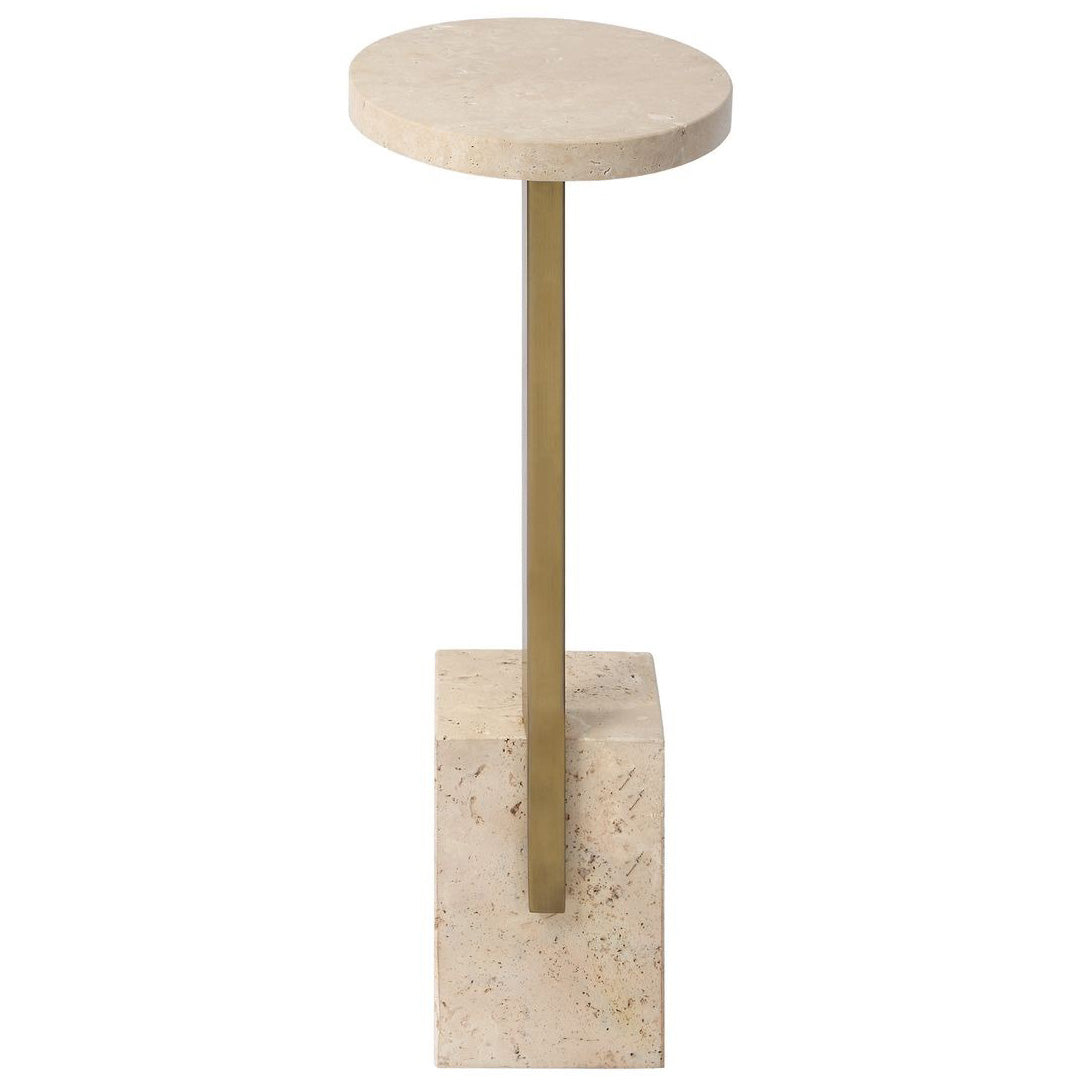 Feranno Travertine Accent Table