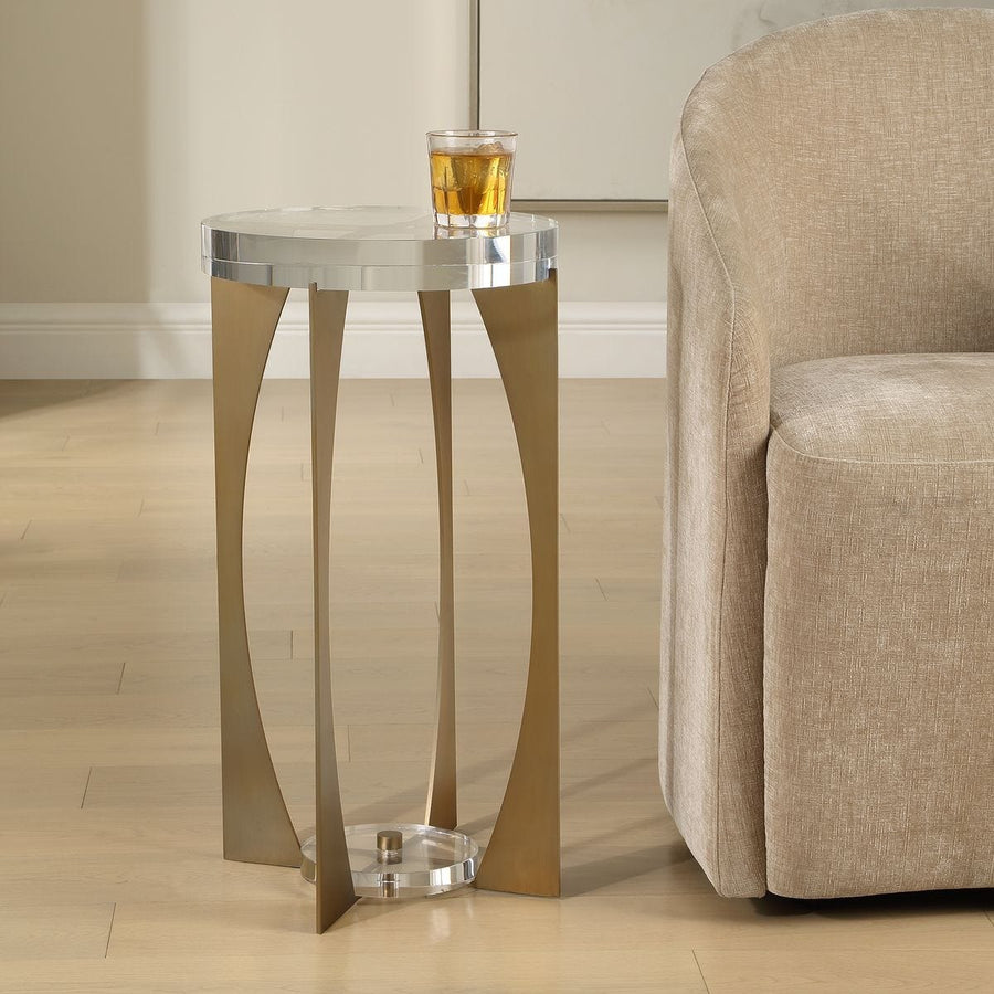 Kolkata Accent Table – Brass