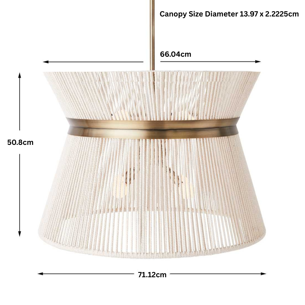 Highly Strung 8 Light Pendant – White