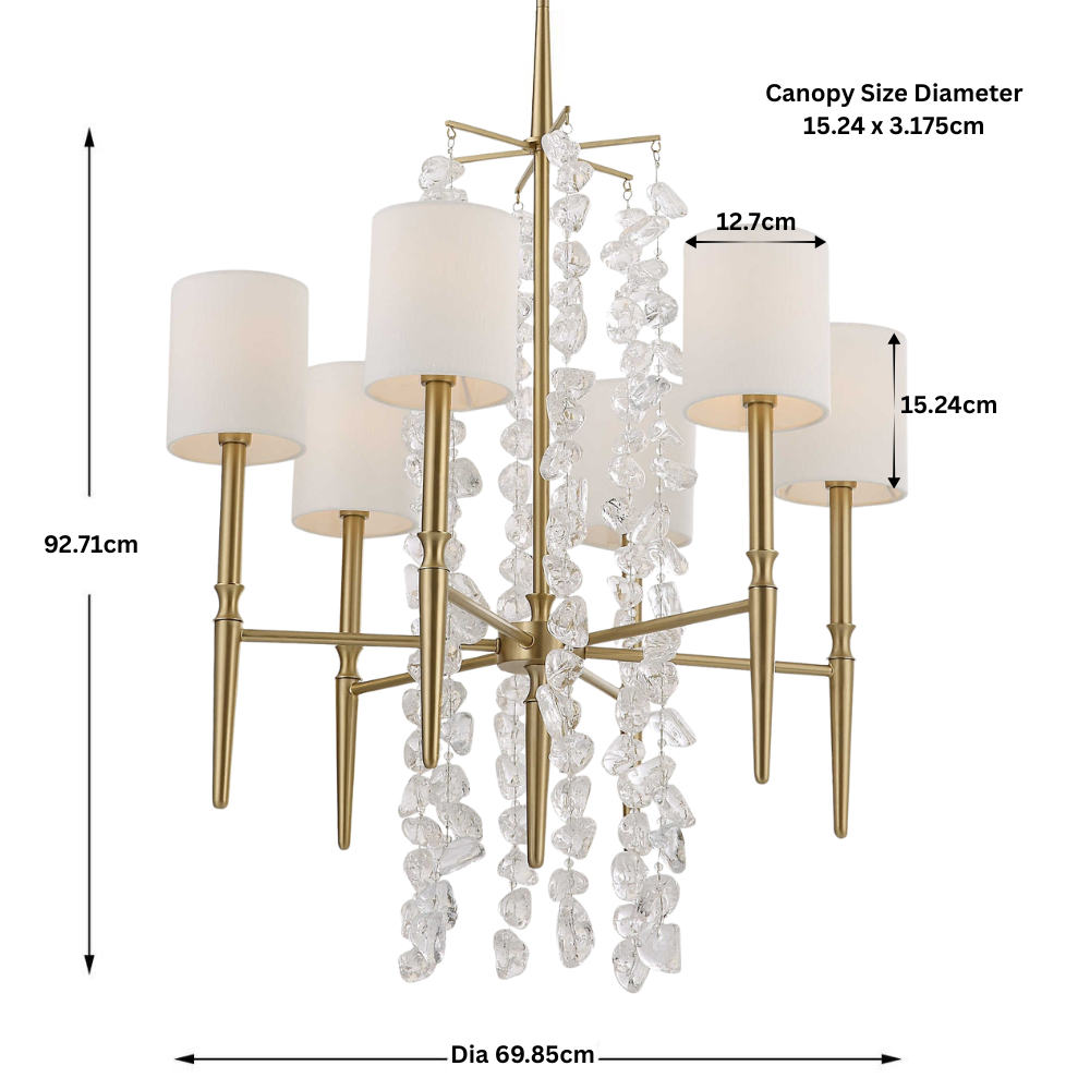 Waterfall 6 Light Chandelier