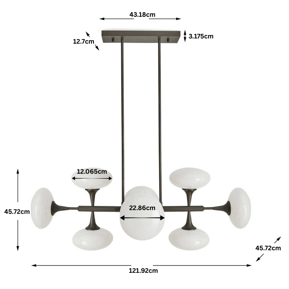 Vienna 8 Light Pendant – Bronze