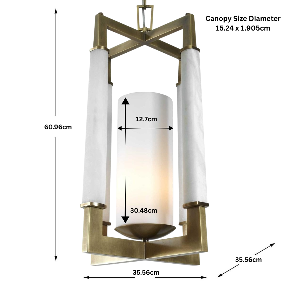 Alabaster Temple Pendant Light