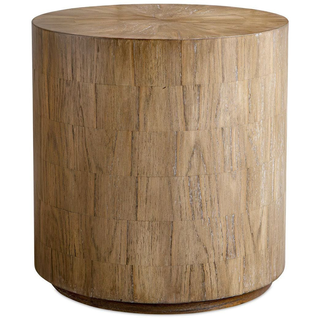 Nevis Cylinder Side Table – Wood