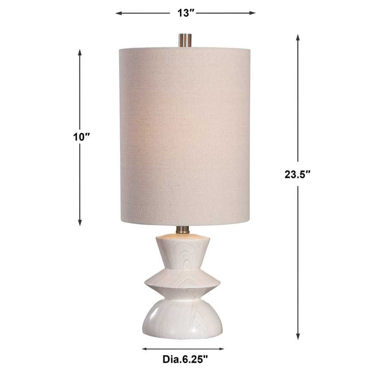 Stevens Bleached Wood Buffet Lamp