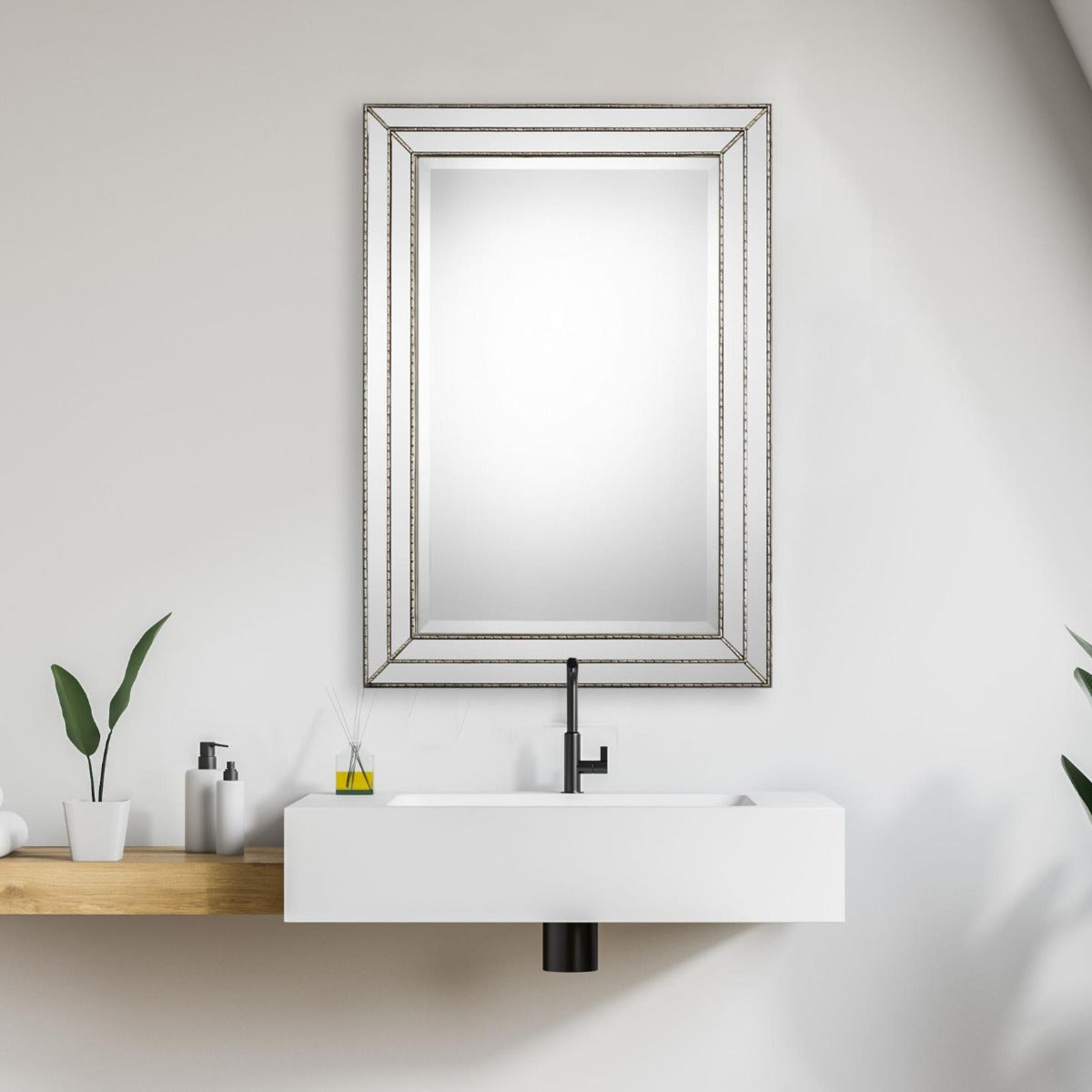 Triple Frame Mirror – Silver