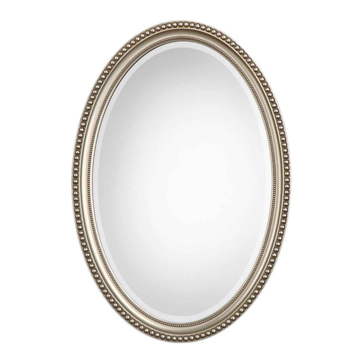 Edith Oval Mirror – Antique Silver Finish