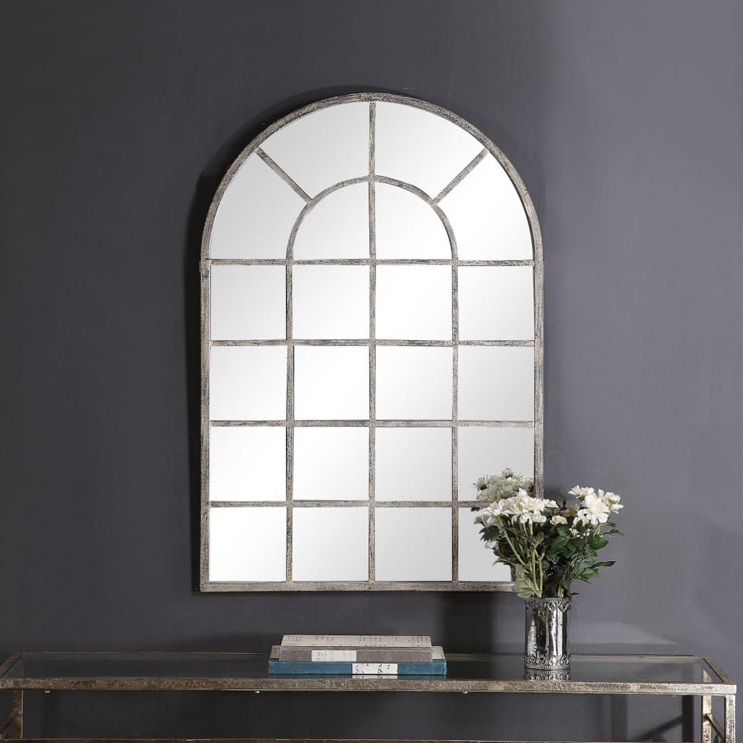 Secret Garden Arched Mirror – Silver