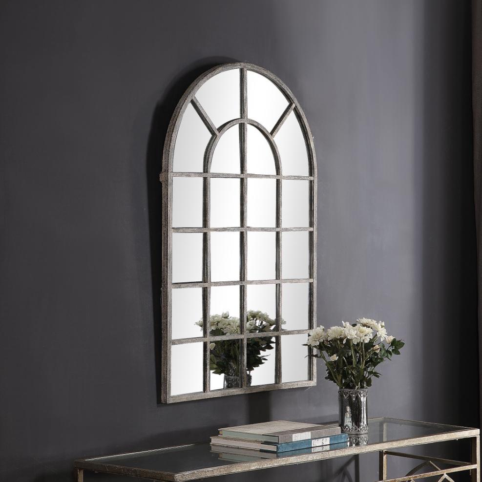 Secret Garden Arched Mirror – Silver