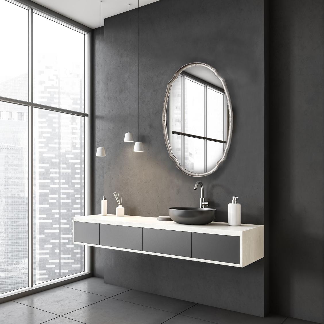 Eleanor Oval Mirror – Silver