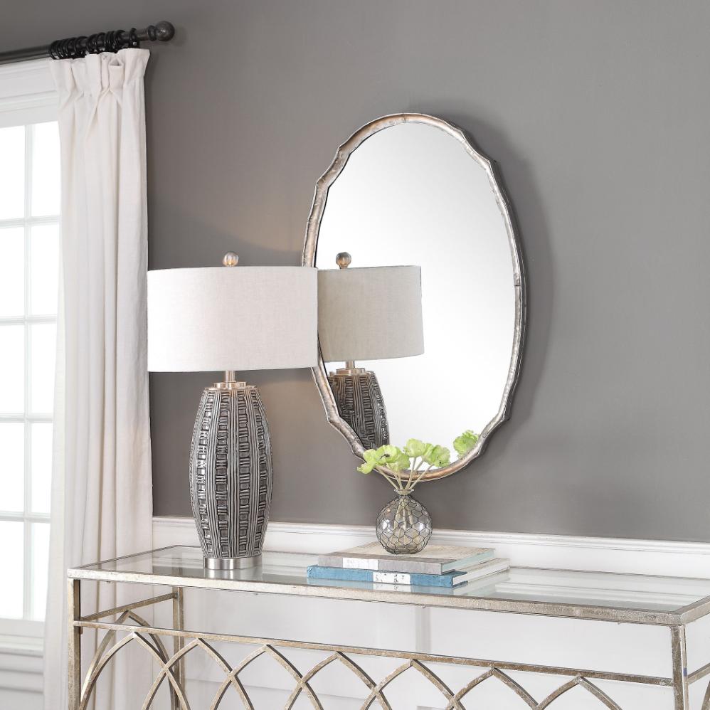 Eleanor Oval Mirror – Silver