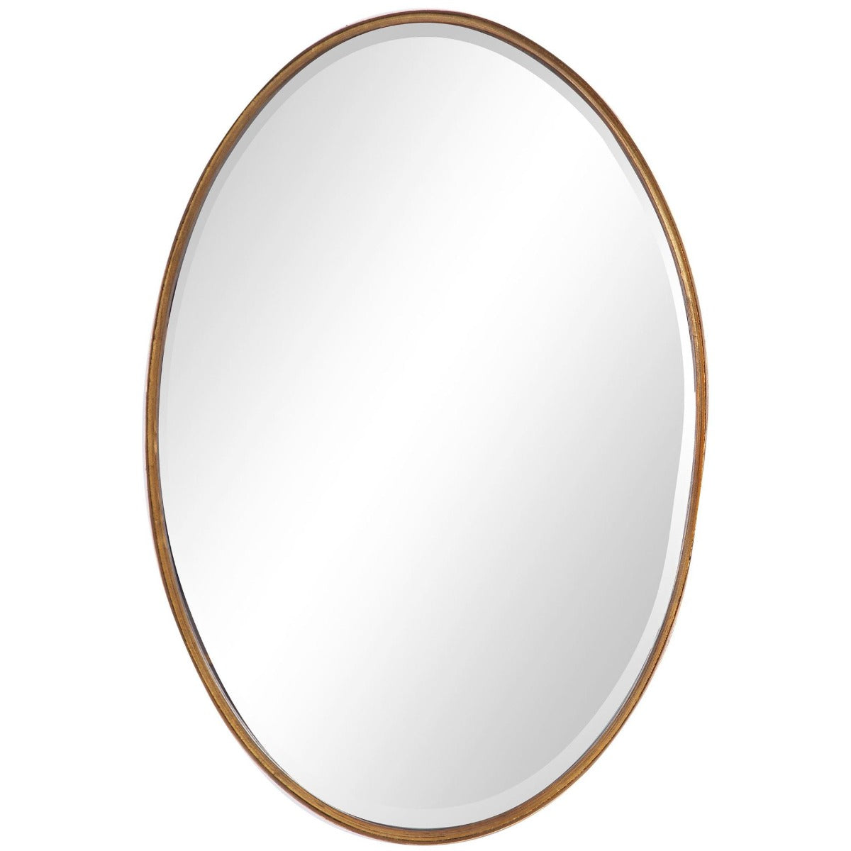 Oval Mirror – Gold Leaf
