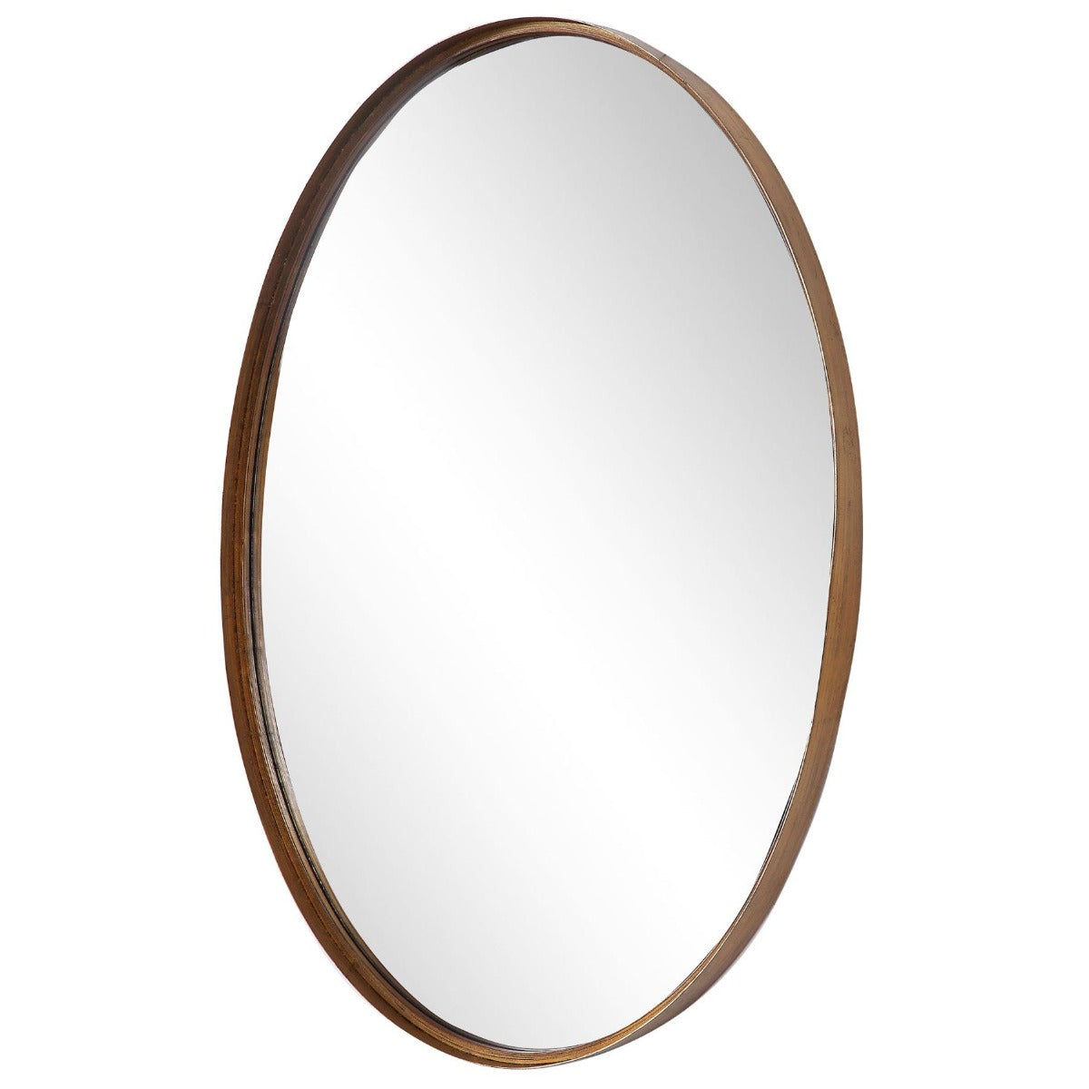 Oval Mirror – Gold Leaf