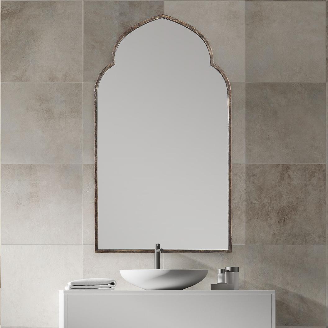 Temple Arched Mirror – Golden Bronze