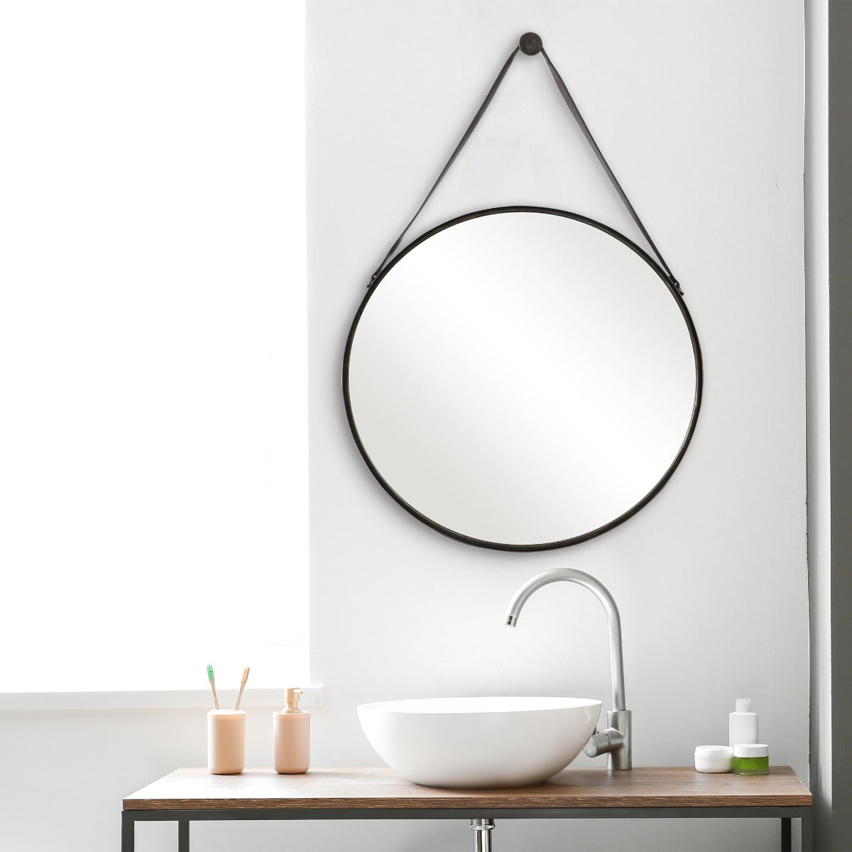 Lennon Hanging Mirror – Antique Bronze
