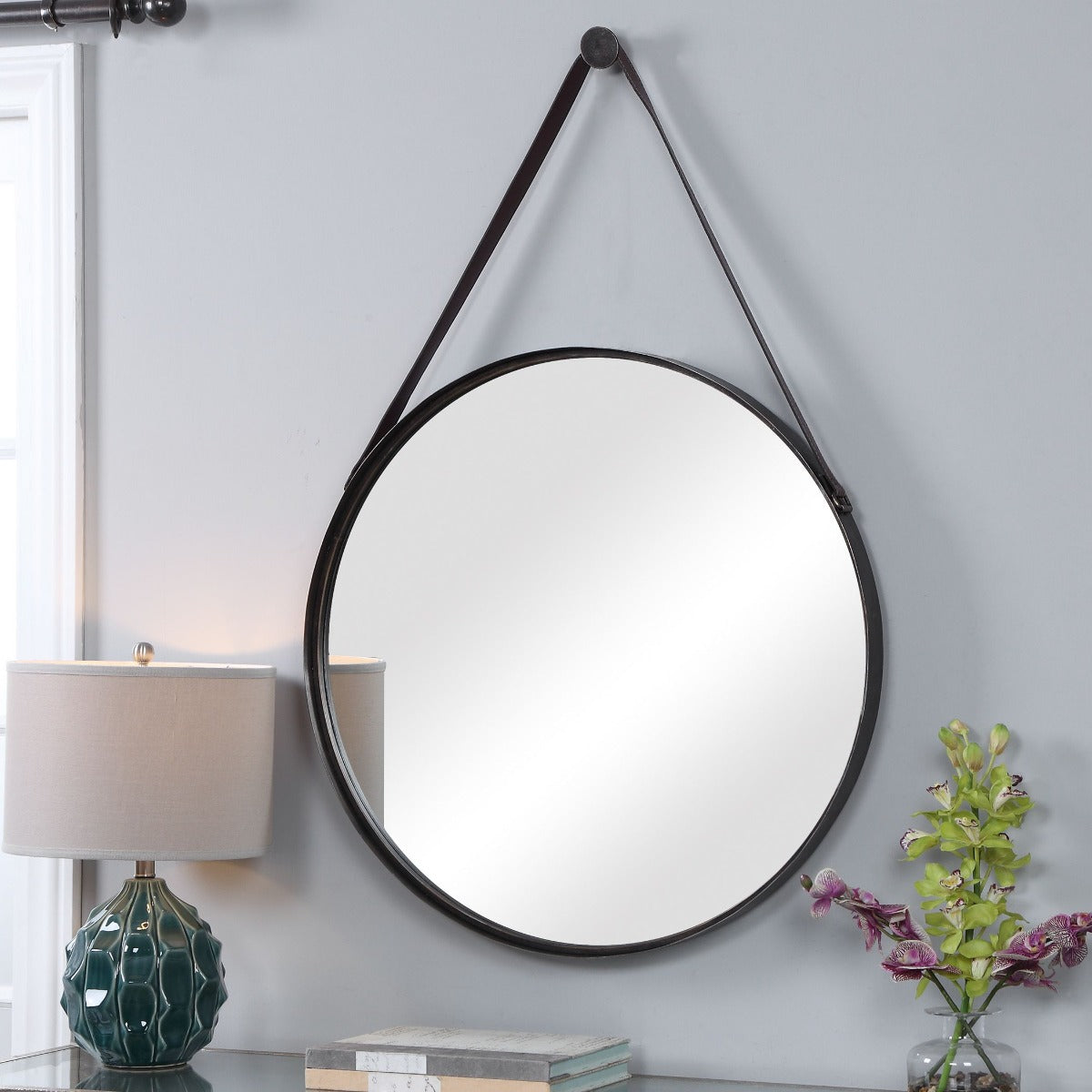 Lennon Hanging Mirror – Antique Bronze