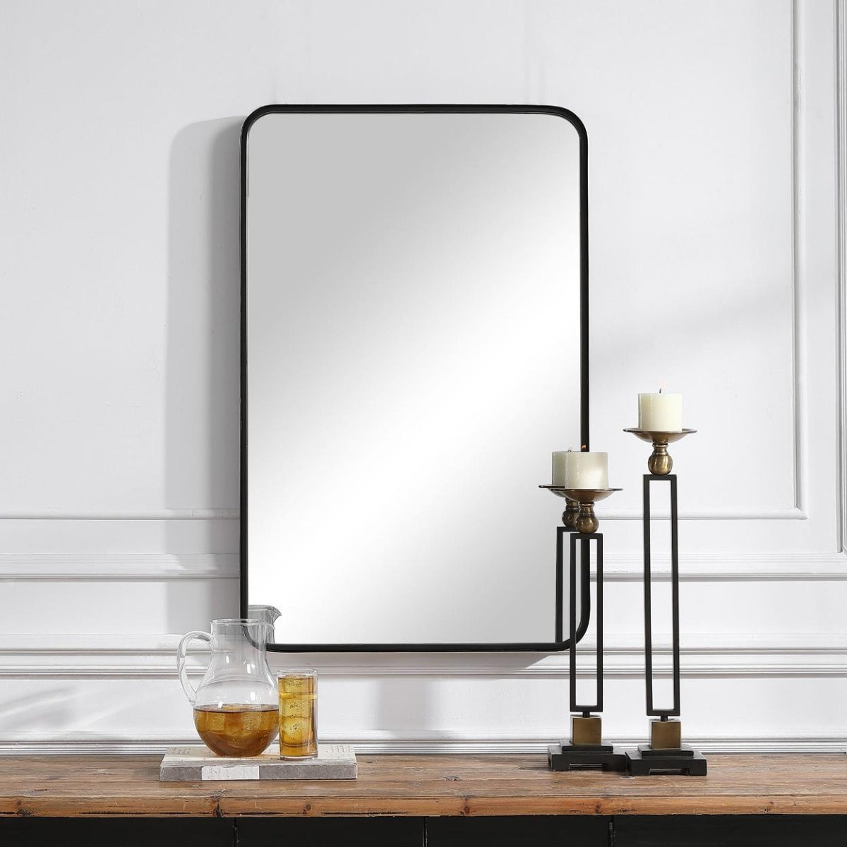 Toby Rectangular Mirror – Black
