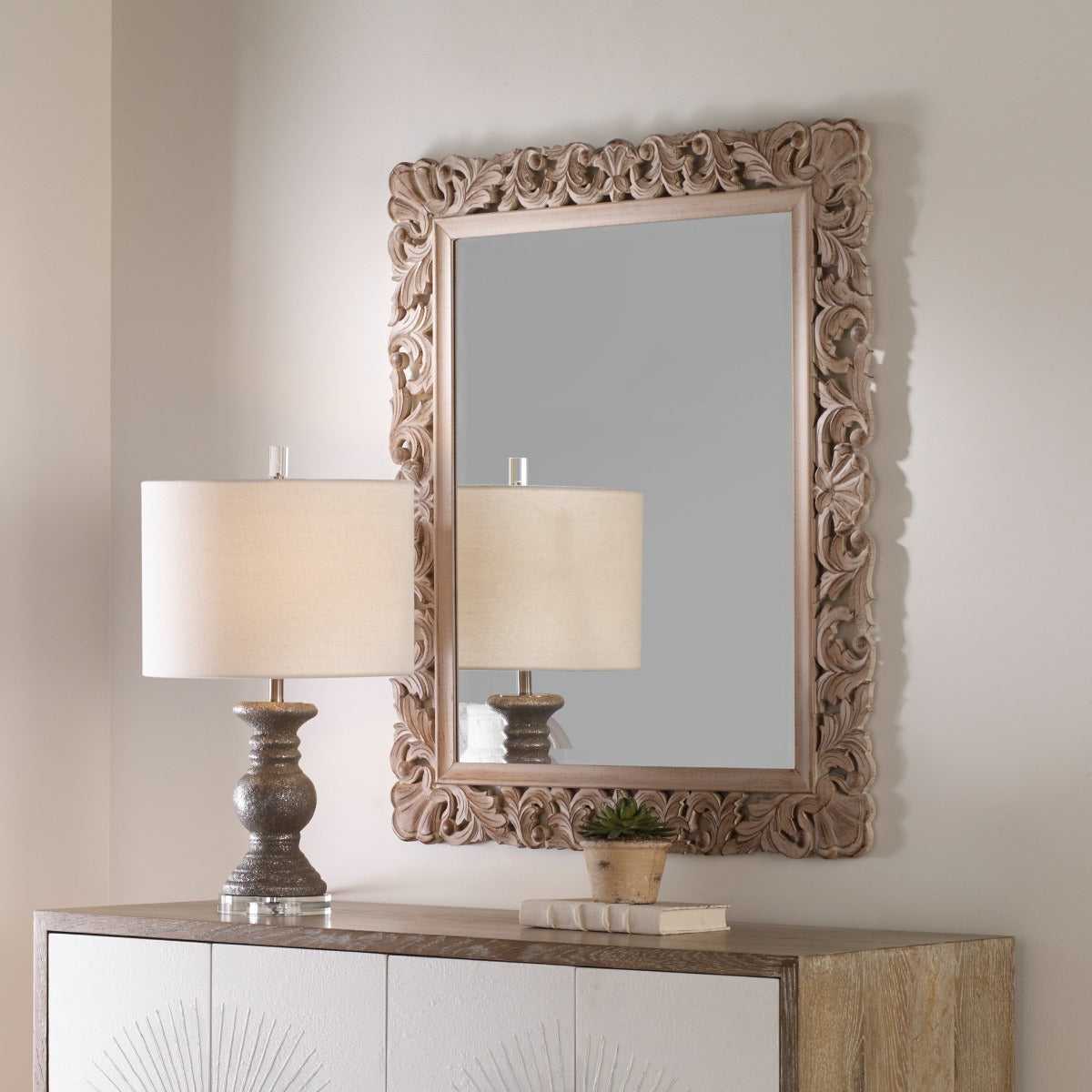 Ornate Wooden Mirror