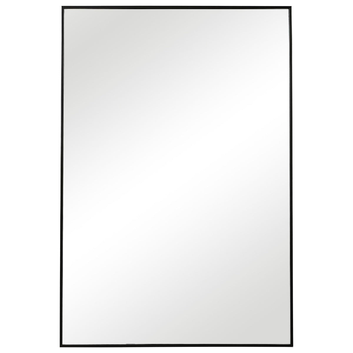 Simple Slim Frame Mirror – Black
