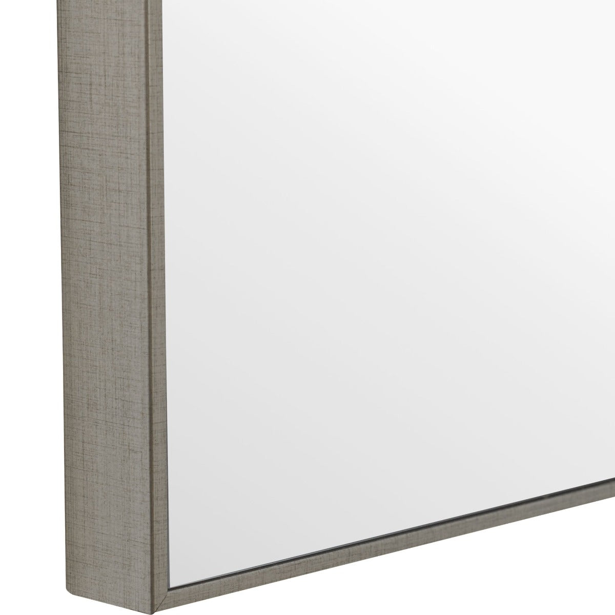 Simple Slim Frame Rectangular Mirror – Silver