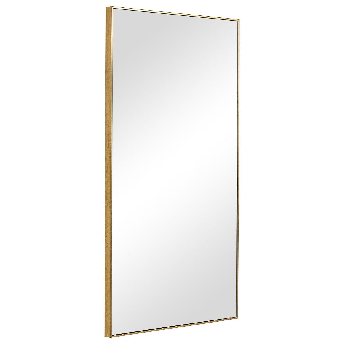 Slim Frame Rectangular Midi Mirror – Gold