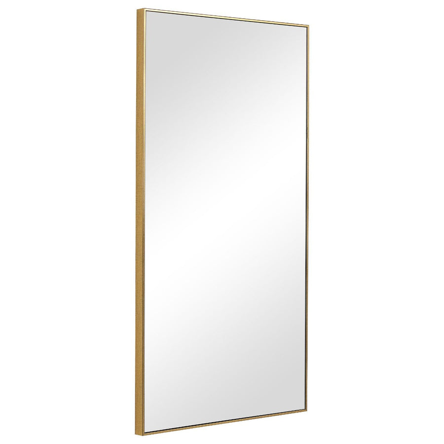 Slim Frame Rectangular Midi Mirror – Gold