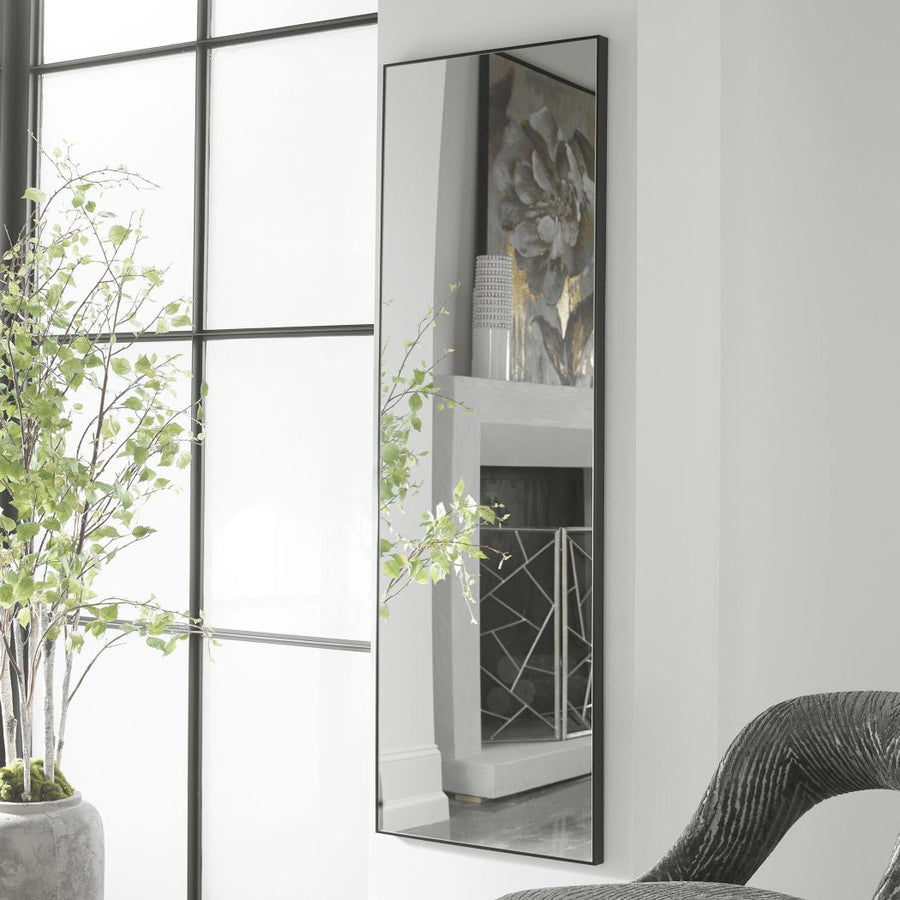 Slim Frame Full Length Mirror – Black
