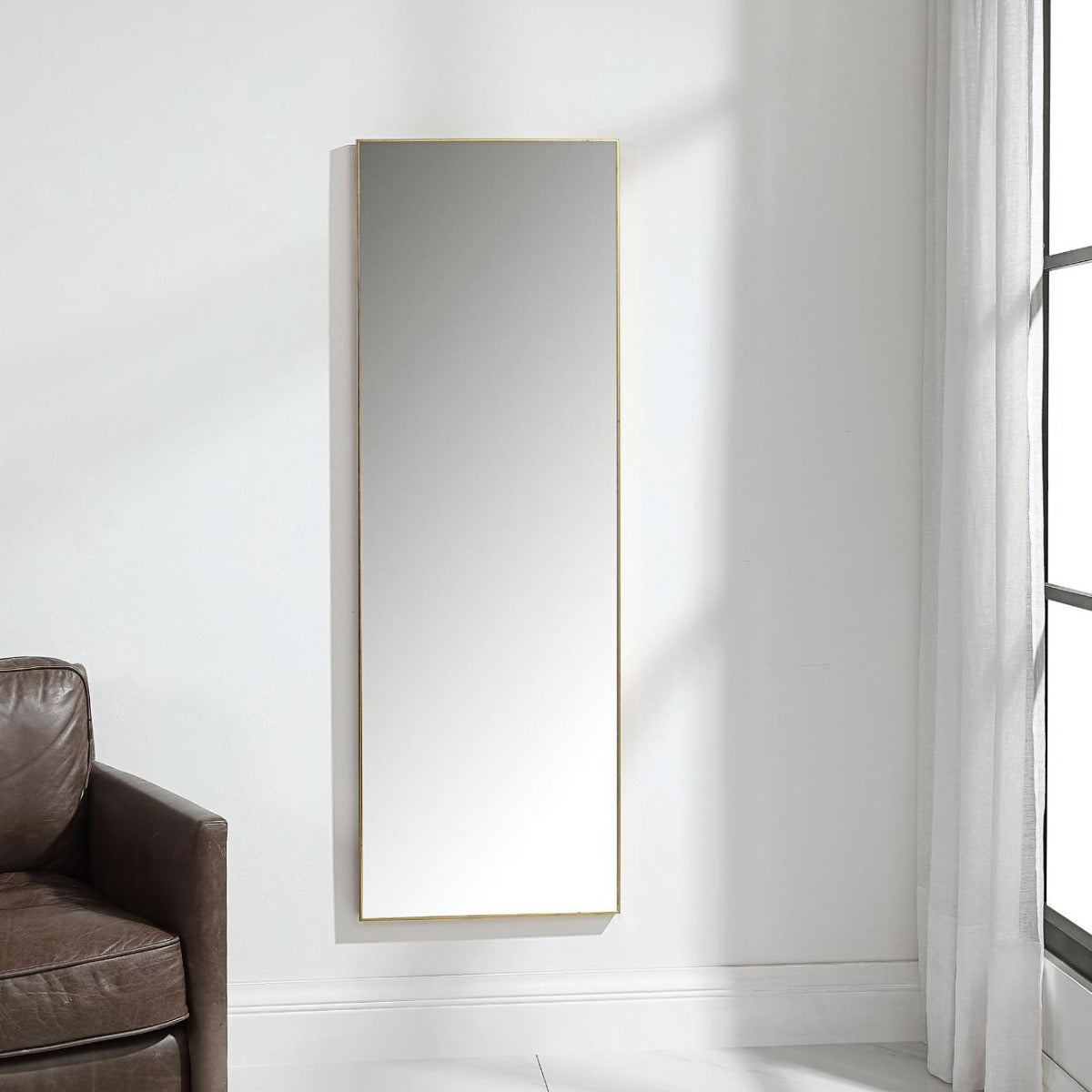 Slim Frame Full-Length Mirror – Gold