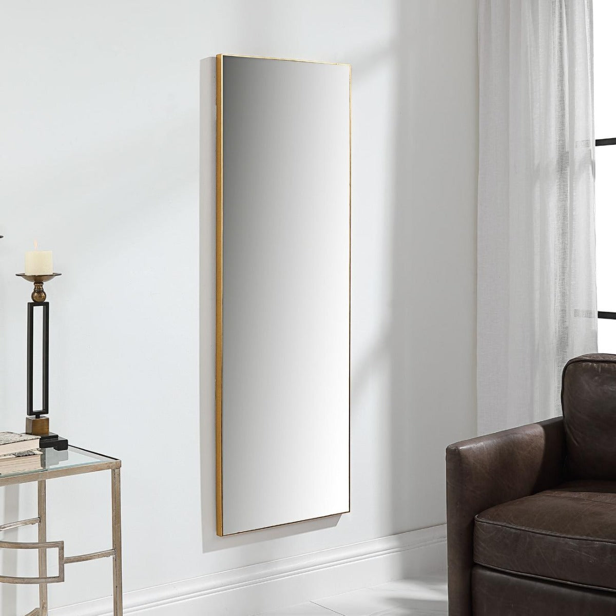 Slim Frame Full-Length Mirror – Gold