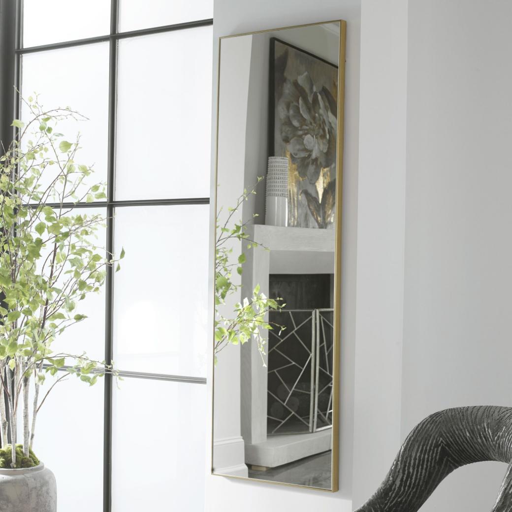 Slim Frame Full-Length Mirror – Gold