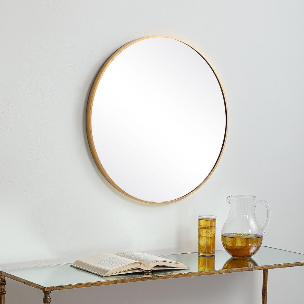 Evelyn Round Mirror – Gold
